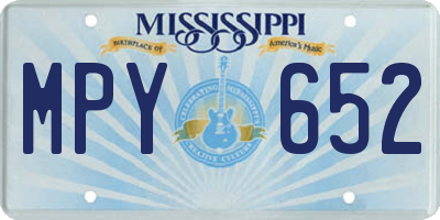 MS license plate MPY652