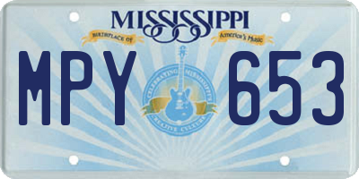 MS license plate MPY653