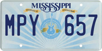 MS license plate MPY657