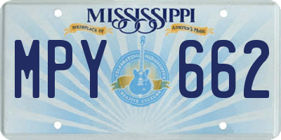 MS license plate MPY662