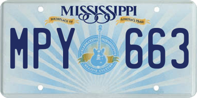 MS license plate MPY663