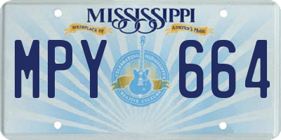 MS license plate MPY664