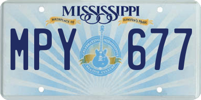 MS license plate MPY677