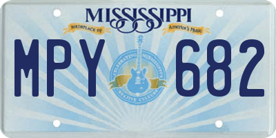 MS license plate MPY682