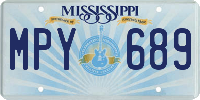 MS license plate MPY689