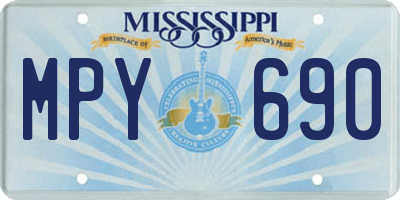 MS license plate MPY690