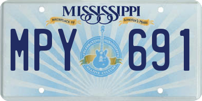MS license plate MPY691