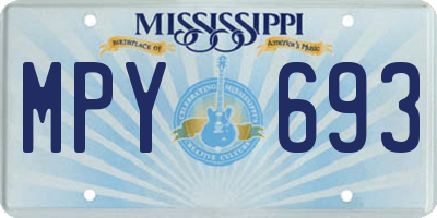 MS license plate MPY693