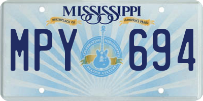 MS license plate MPY694