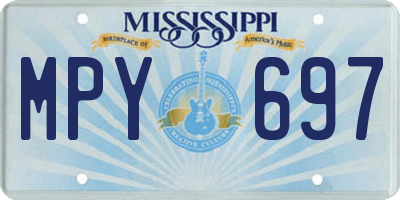 MS license plate MPY697