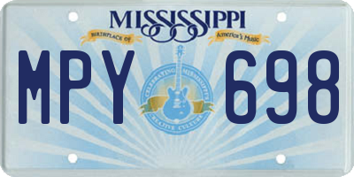 MS license plate MPY698