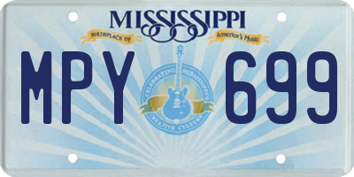 MS license plate MPY699