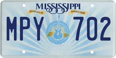 MS license plate MPY702