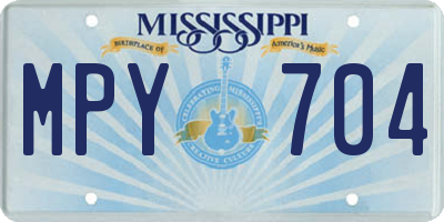 MS license plate MPY704
