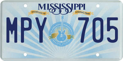 MS license plate MPY705