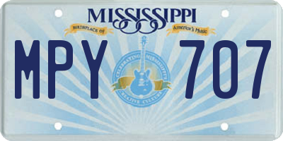 MS license plate MPY707