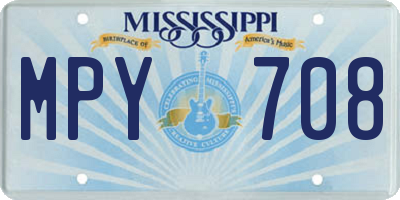 MS license plate MPY708
