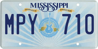 MS license plate MPY710