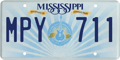 MS license plate MPY711