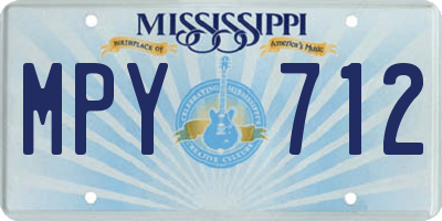MS license plate MPY712