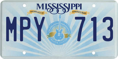 MS license plate MPY713