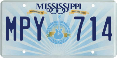 MS license plate MPY714