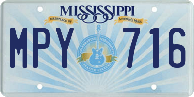 MS license plate MPY716