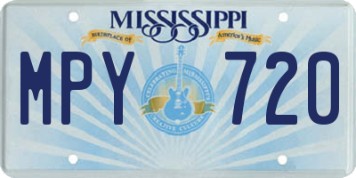 MS license plate MPY720