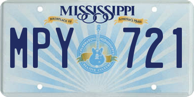 MS license plate MPY721