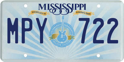 MS license plate MPY722