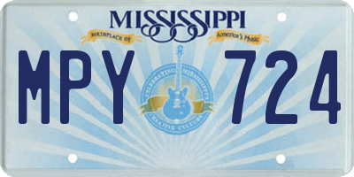 MS license plate MPY724