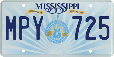 MS license plate MPY725