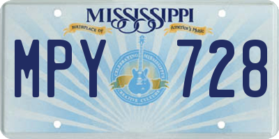 MS license plate MPY728