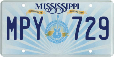 MS license plate MPY729