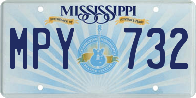 MS license plate MPY732