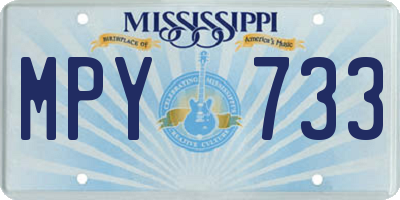MS license plate MPY733