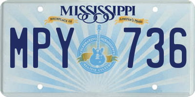 MS license plate MPY736