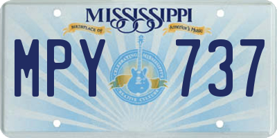 MS license plate MPY737
