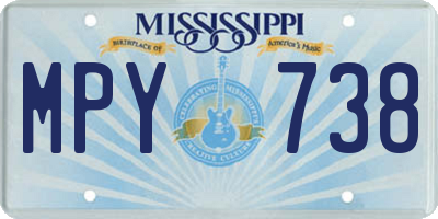MS license plate MPY738