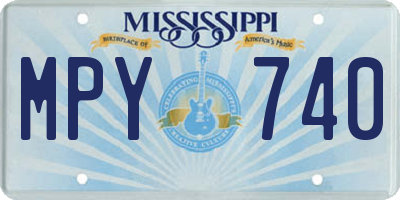 MS license plate MPY740