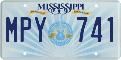 MS license plate MPY741