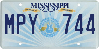 MS license plate MPY744