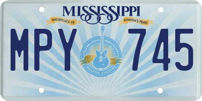 MS license plate MPY745