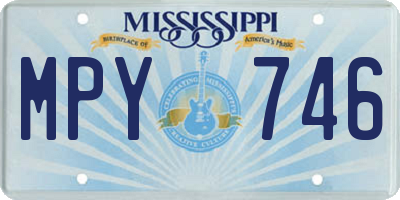 MS license plate MPY746