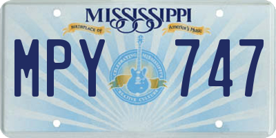 MS license plate MPY747