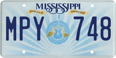 MS license plate MPY748
