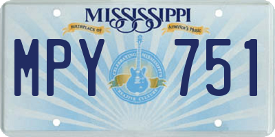 MS license plate MPY751