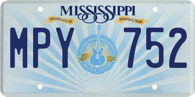MS license plate MPY752