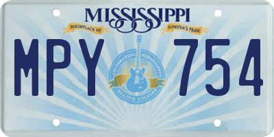 MS license plate MPY754