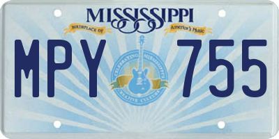 MS license plate MPY755
